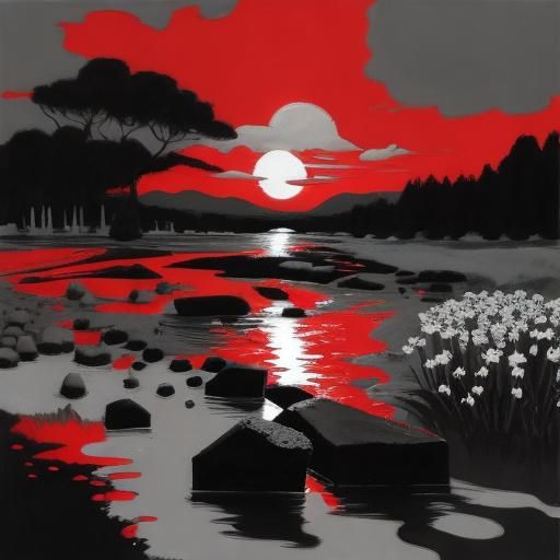 Simple Black and White Abstract