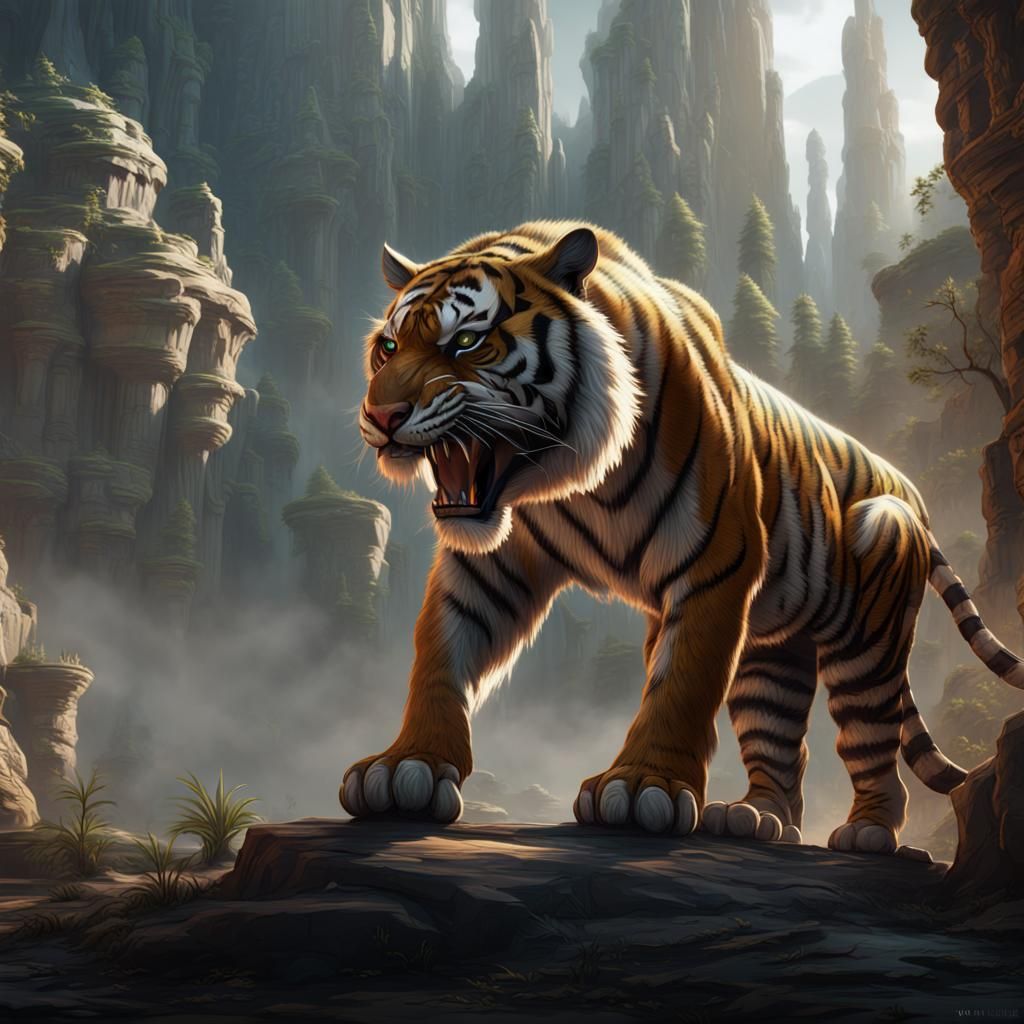Jedi Tiger Fantasy Concept Art