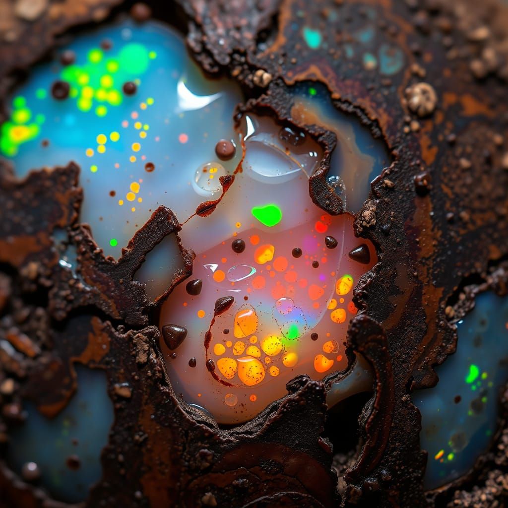 Vibrant Yowah Opal Nuts from Australian Ironstone