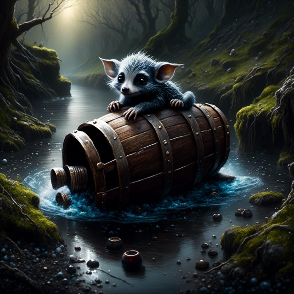 dark, otherworldly, cute mystical critters,<lora:No Clue:0.6...