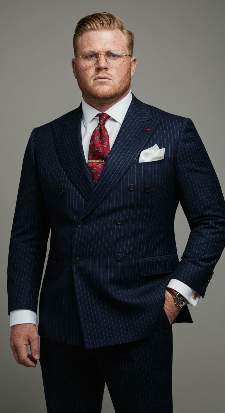 Handsome Middle-Aged Man in Power Suit Professional Portrait