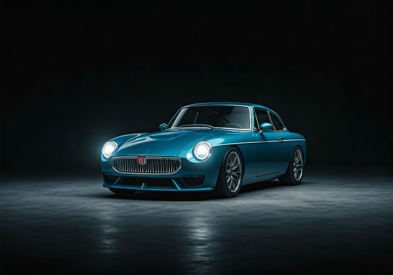 2025 MG B GT Car Concept: Cinematic Film Still