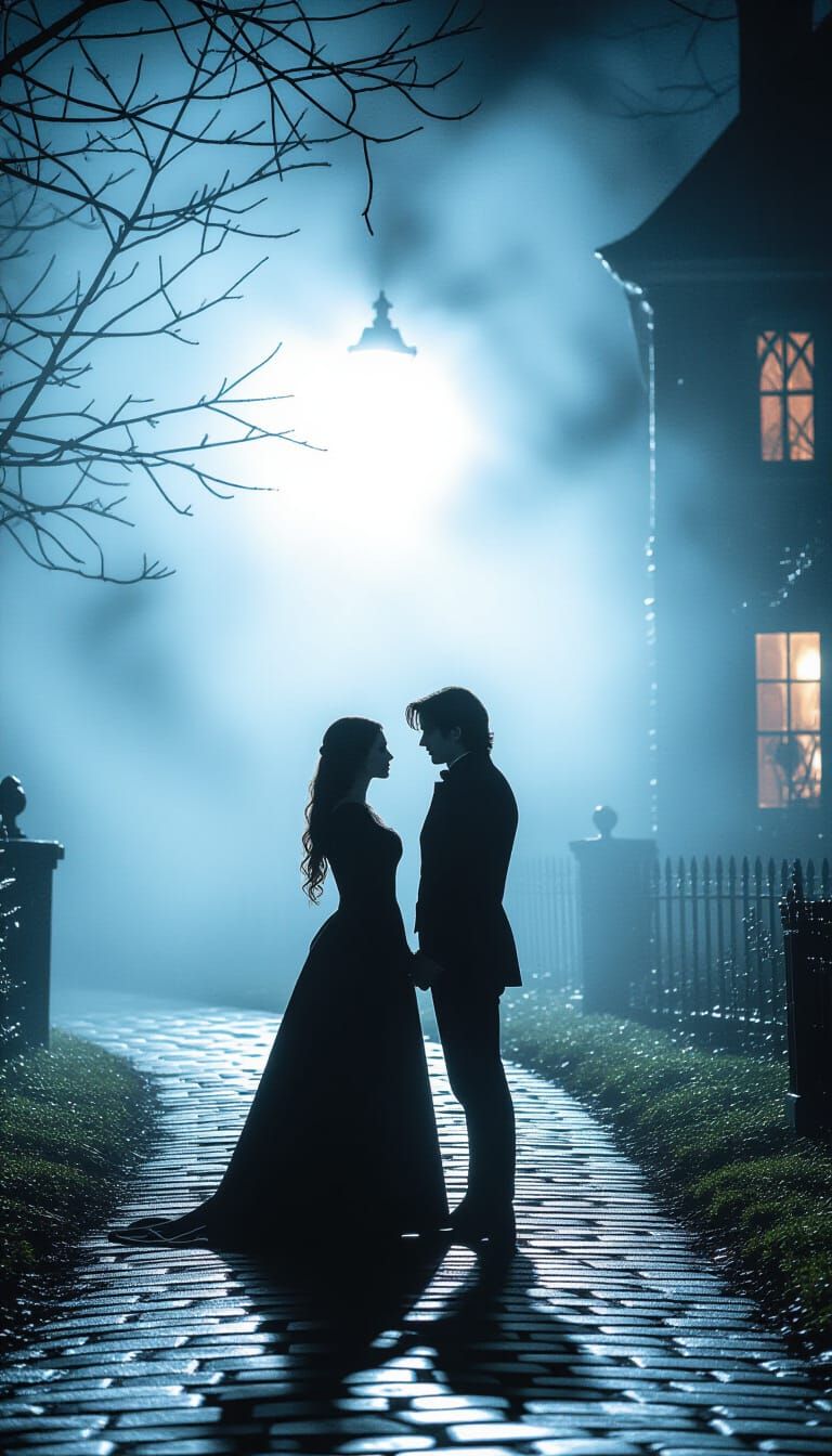 Harry and Ginny in Spooky Halloween Film Still