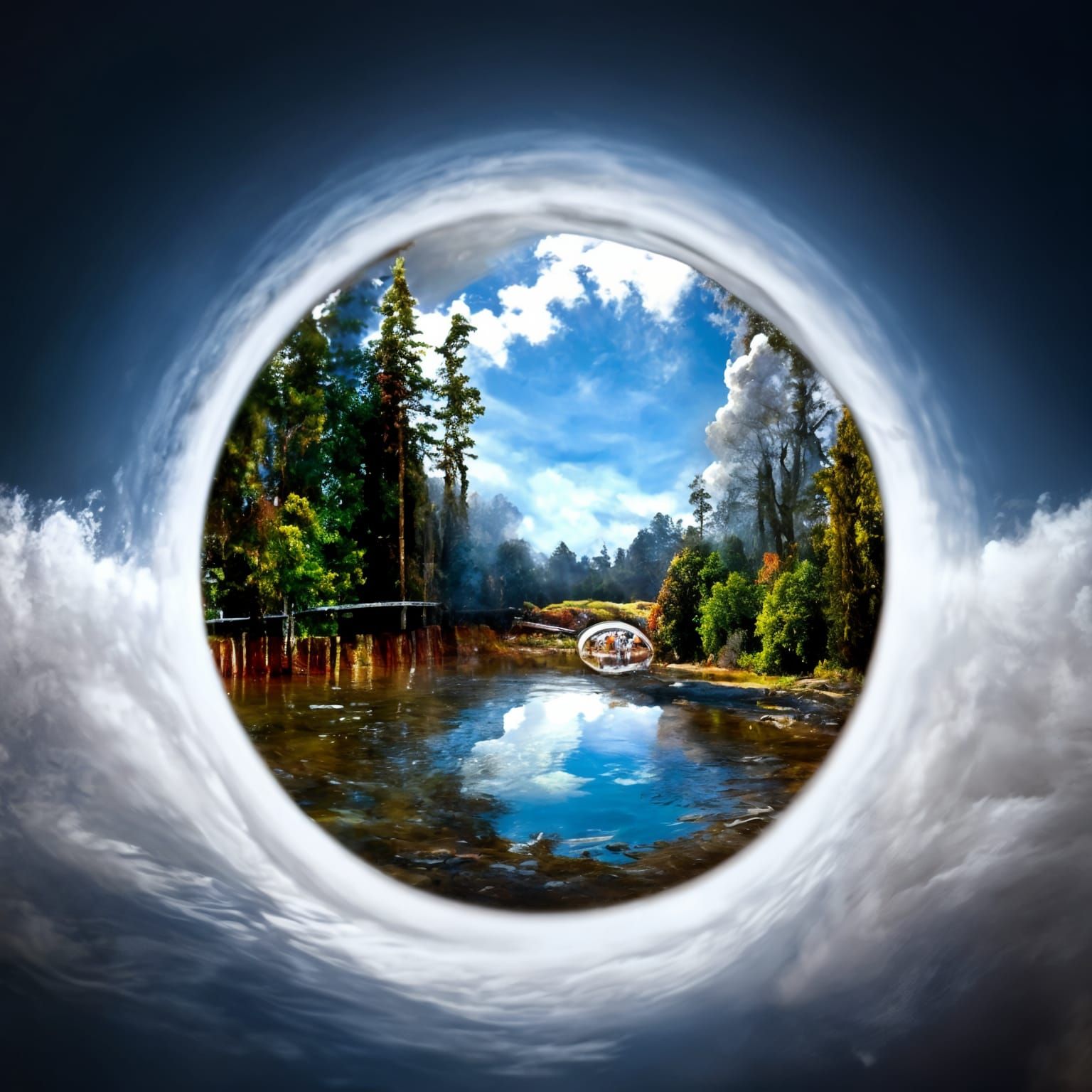 Hyperrealistic Portal to Another World