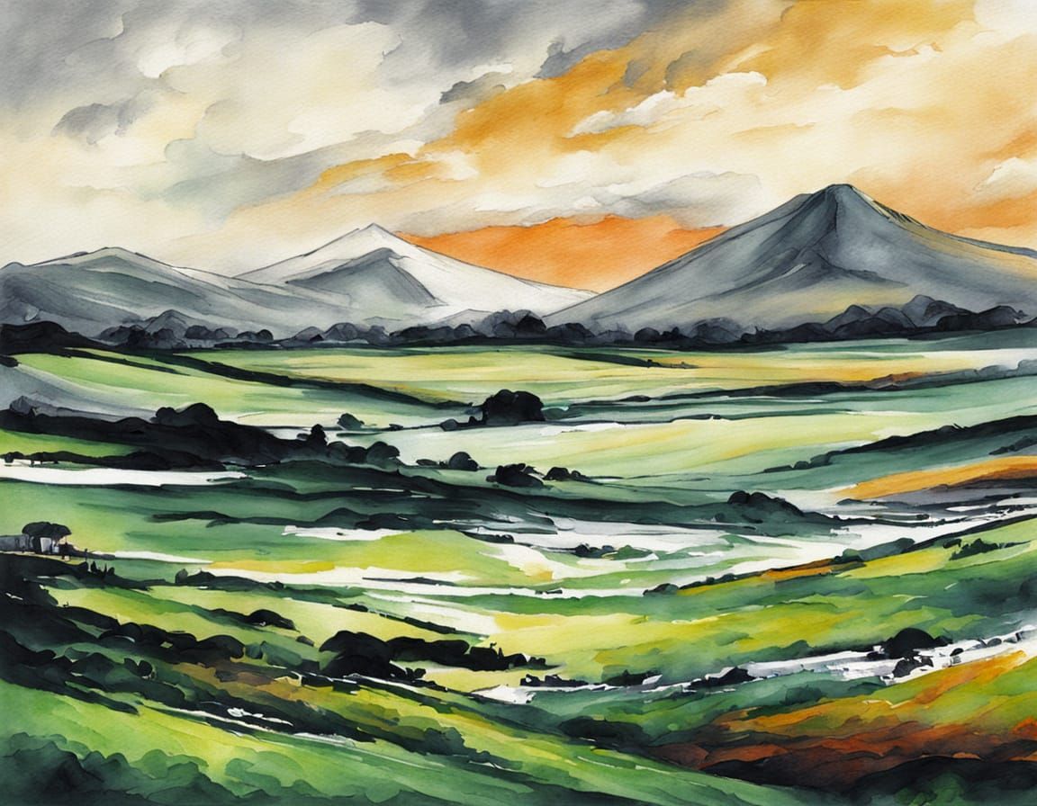 Ethereal Irish Landscapes in Abstract Oil Painting