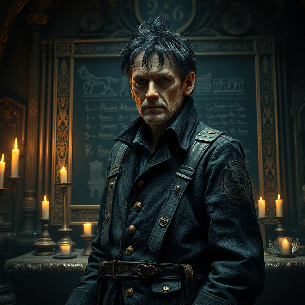 Steampunk Necromancer Teacher in Egyptian Setting