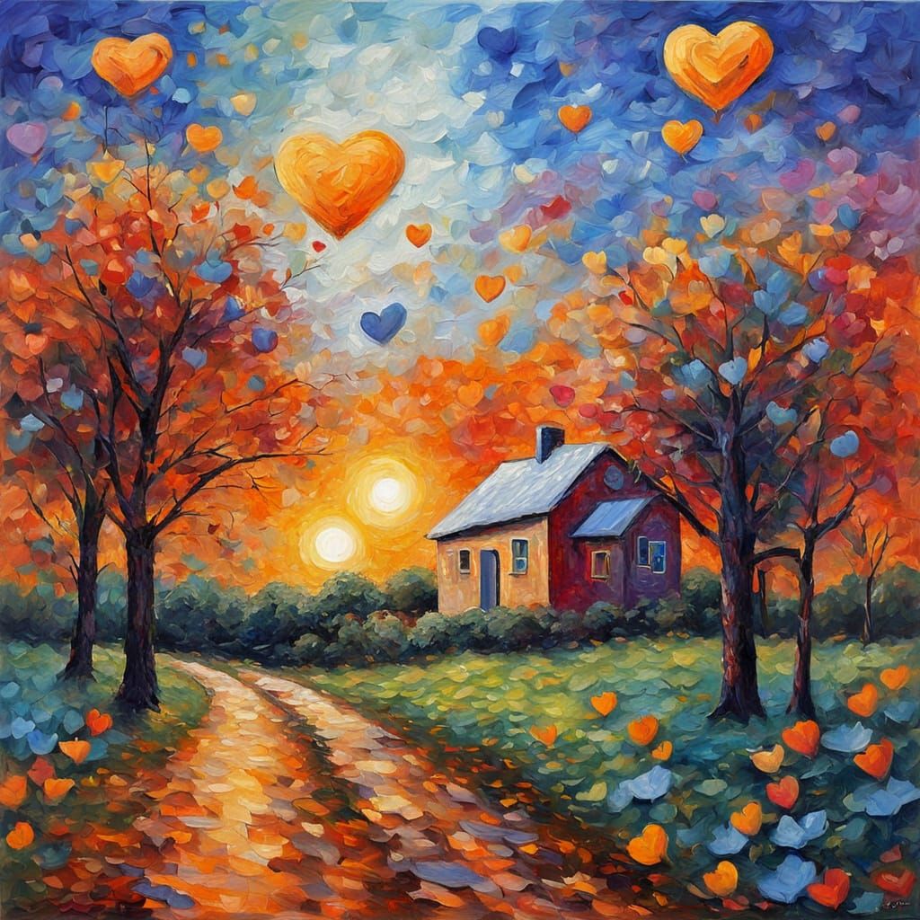 Love Blooms in Neo-Impressionist Elegance