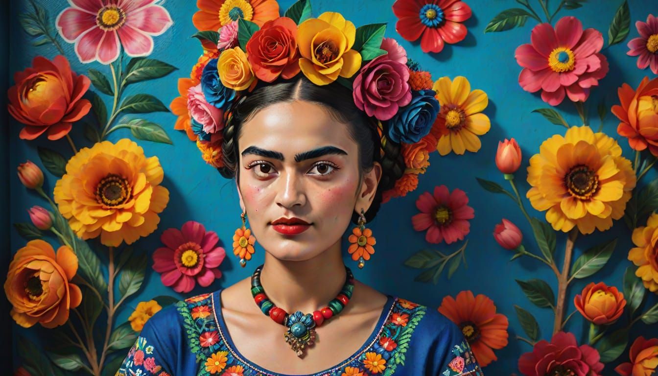 Inspired by Frida Kahlo’s style
