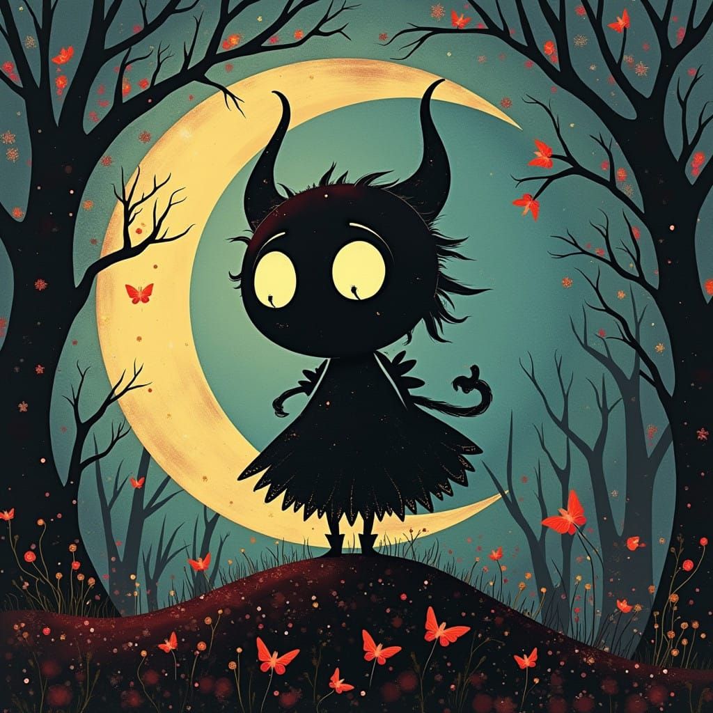 Fantasy World in Dark Watercolor Style