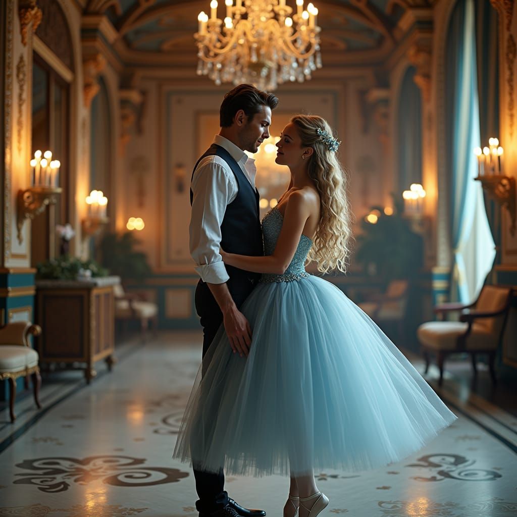 Clara and Eric in a Noir Nutcracker Ballet