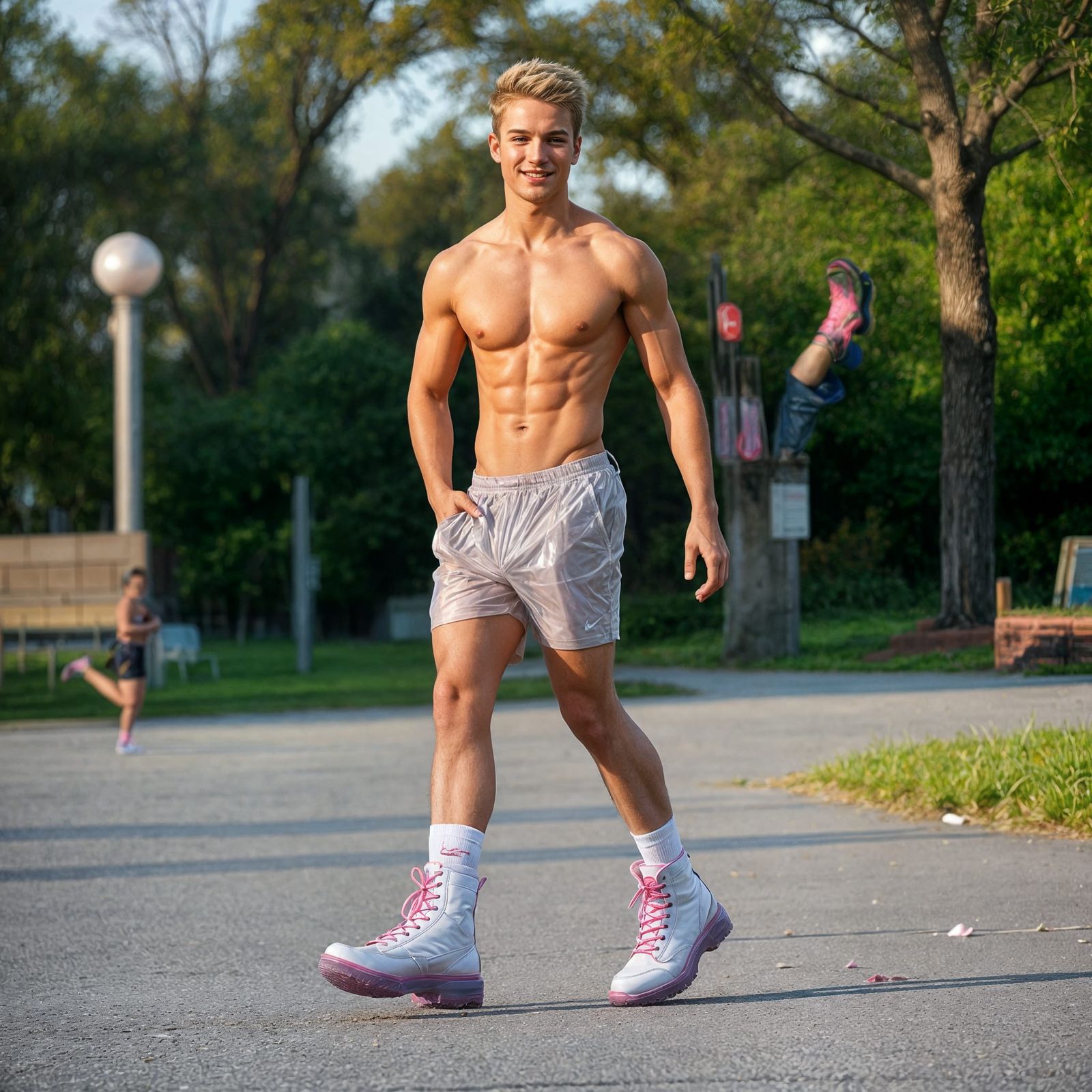 Handsome Young Man Embracing Sustainability in Fashionably M...