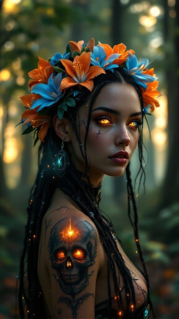 Hyperrealistic Portrait of an Enigmatic Mystical Figure