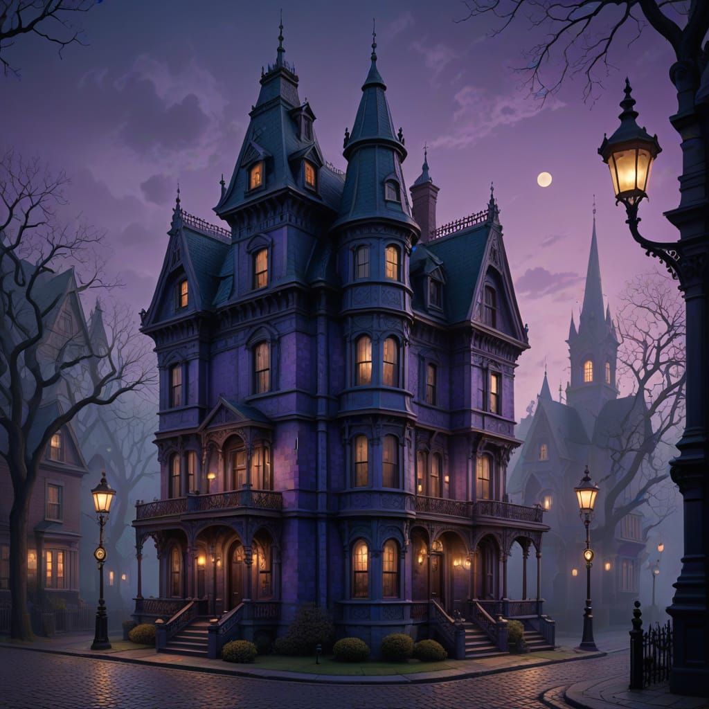 Victorian House Concept Art In Isometric View