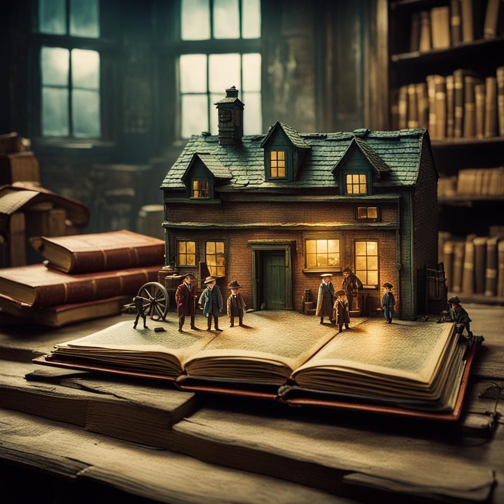 Oliver Twist Pop-Up Book: Cinematic Film Still