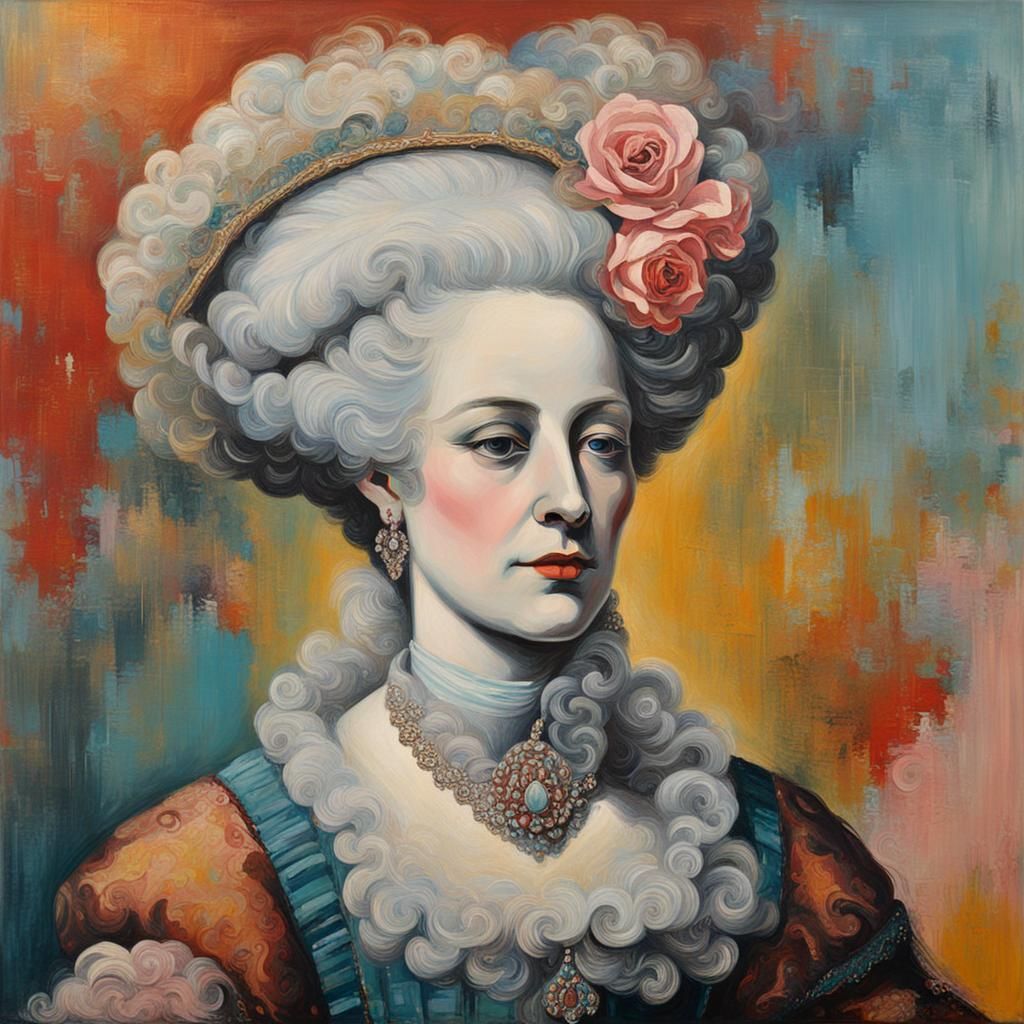 Marie Antoinette in 1920s Abstract Style