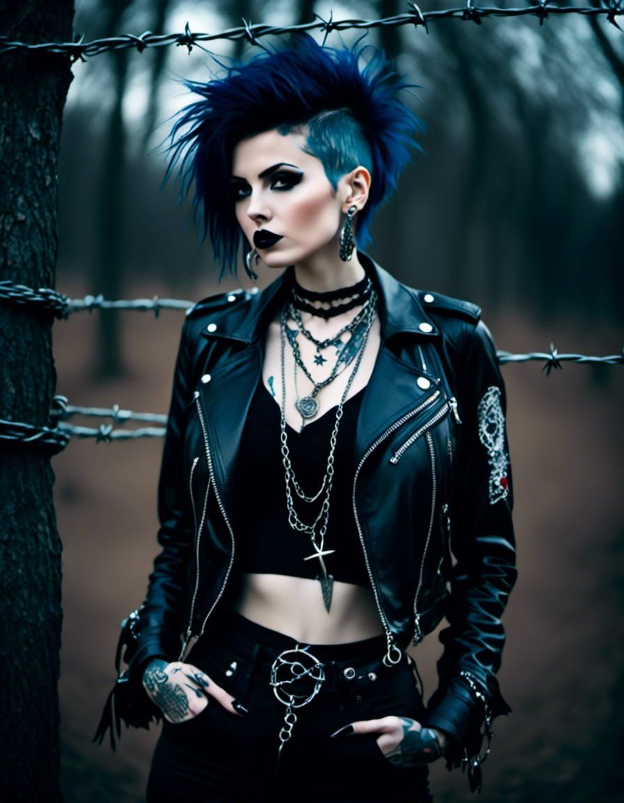 punky goth girl