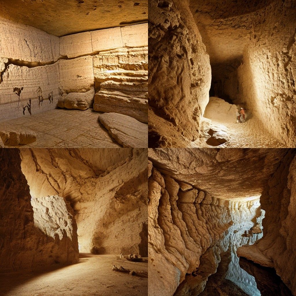 Discovery of the Dead Sea Scrolls: Hyperrealistic Photograph...