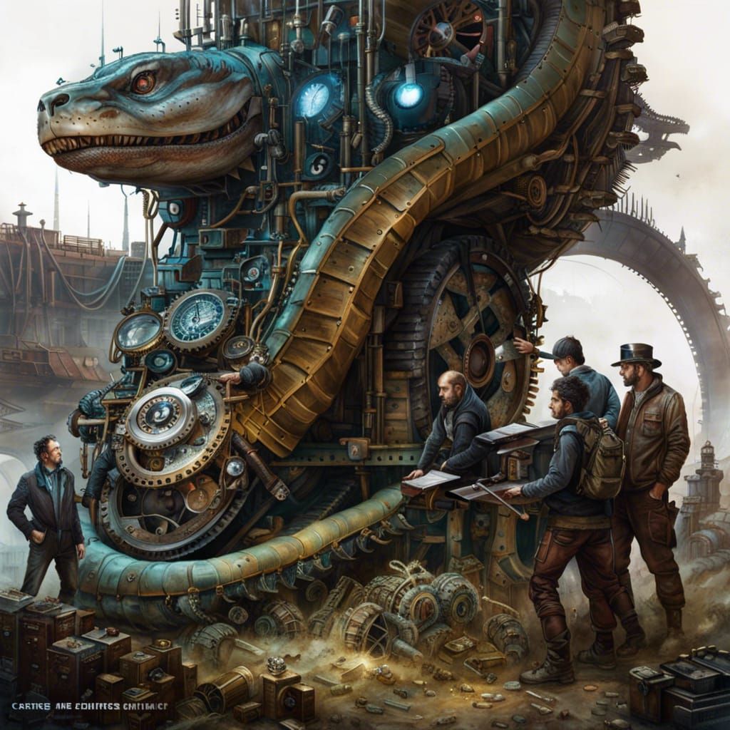 Engineers Build Steampunk Machine with Cyborg Snake