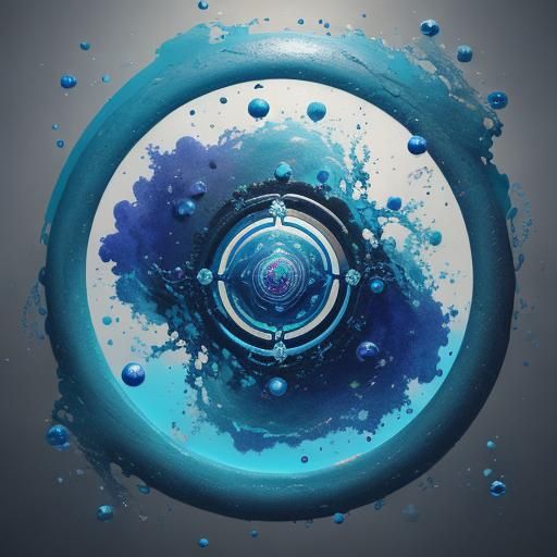 Abstract Flowing Cells with Acrylic Pouring Effect