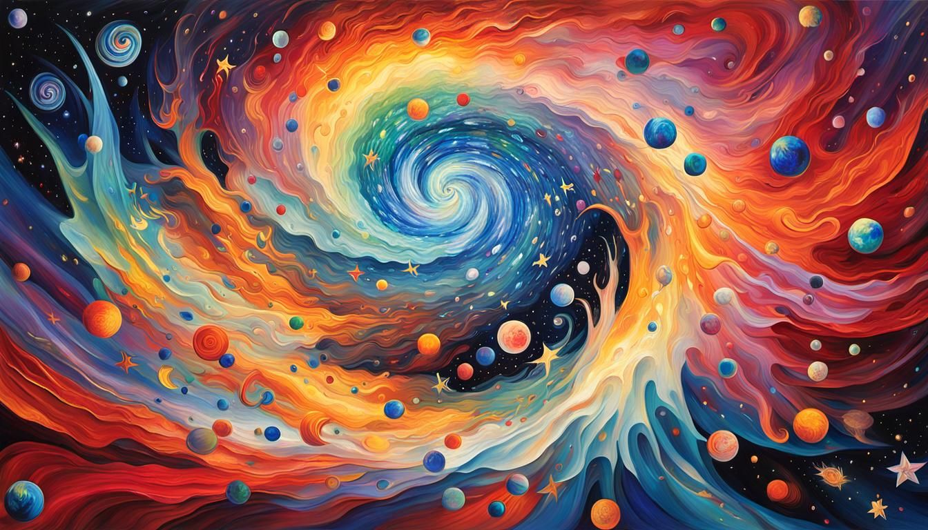 Iridescent Stars Formed from Swirling Cosmic Energy