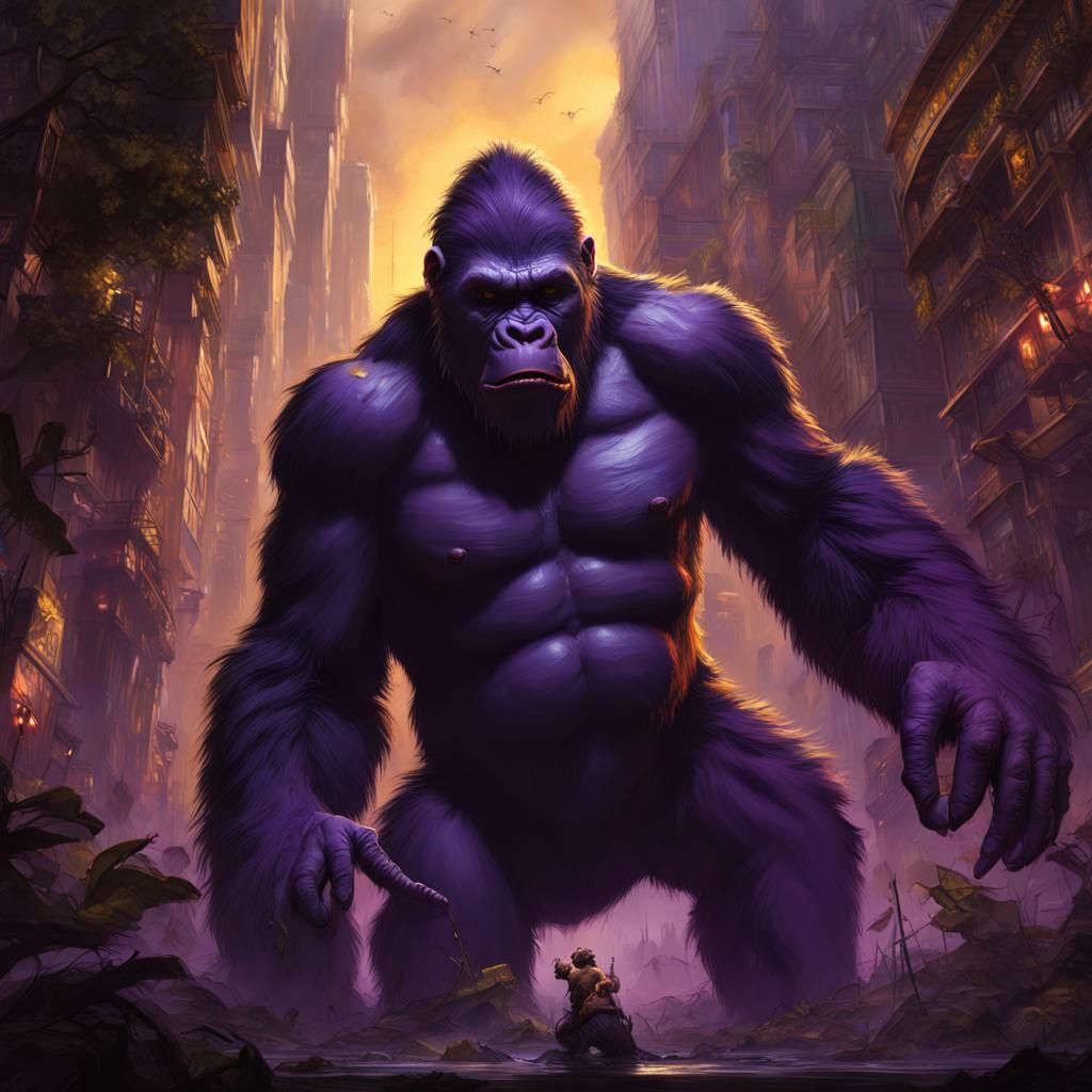 King Kong: Dark Fantasy Concept Art in 8k
