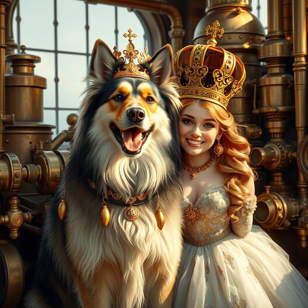 Royal Canine Majesty in Steampunk Splendor