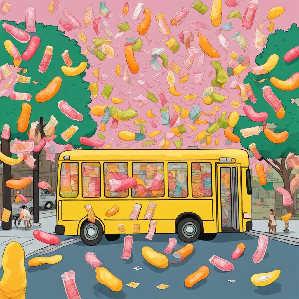 Surreal Condom Landscape in Sci-Fi Style