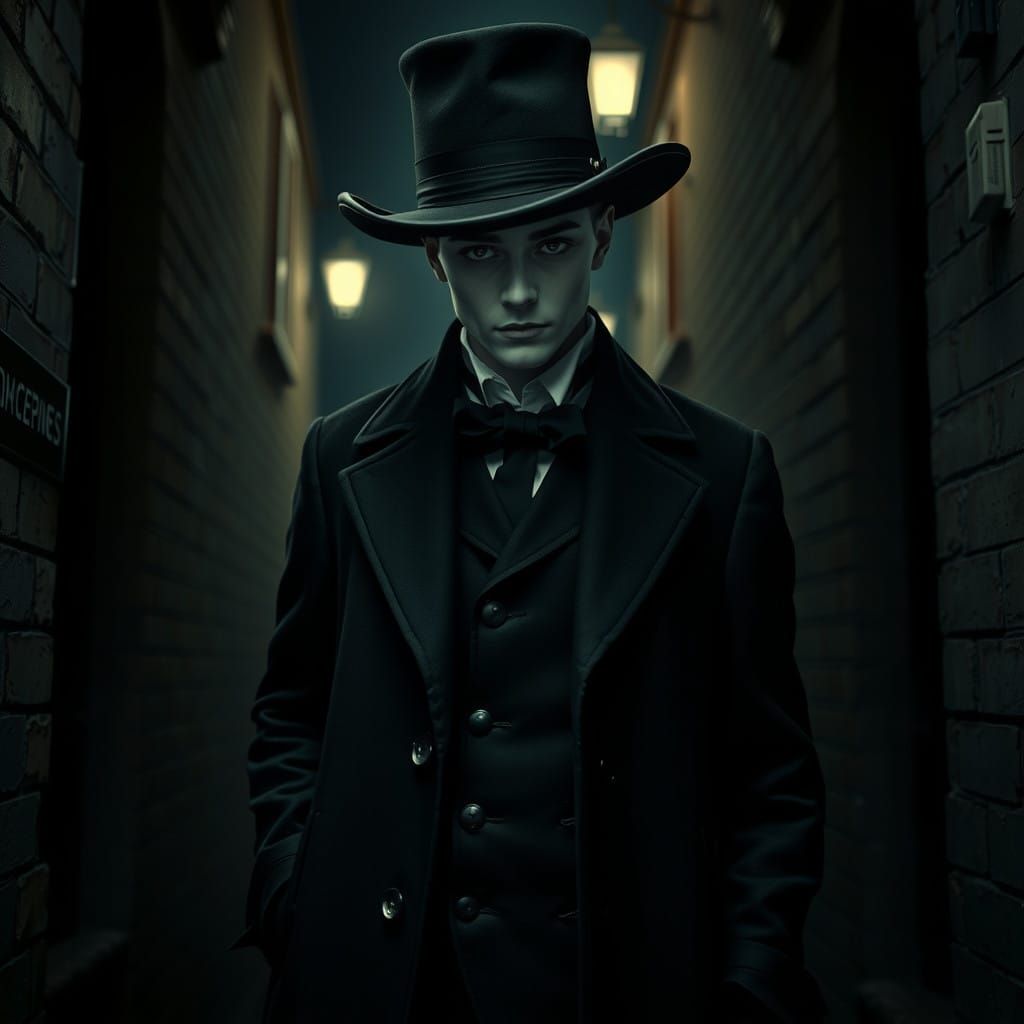 Mysterious Figure in Victorian Disguise