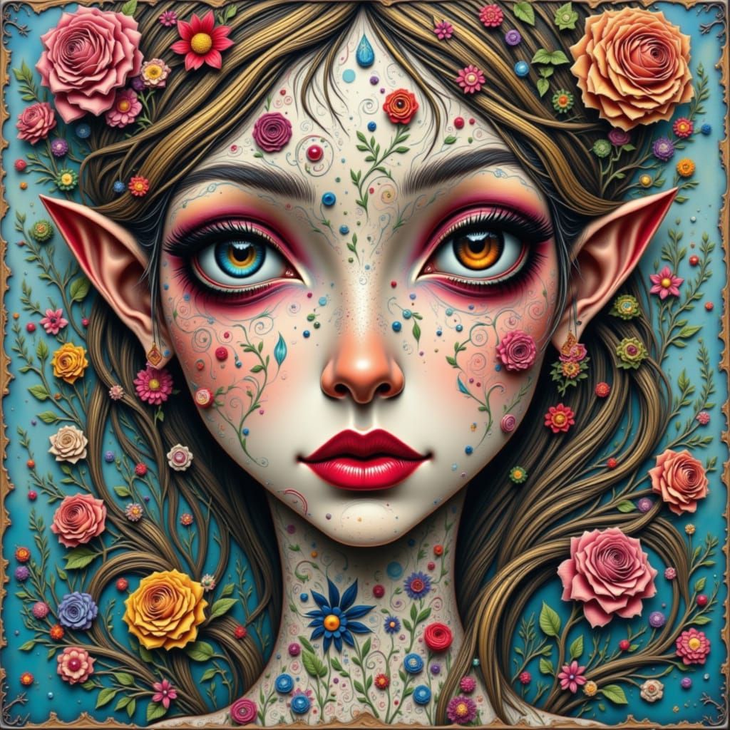 Surreal Character in Whimsical Flux Style