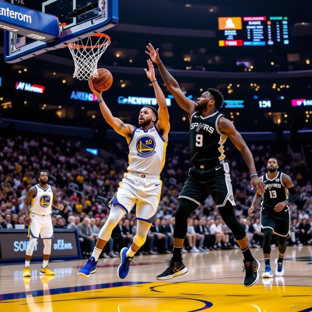 Steph Curry Dunks over Wembanyama