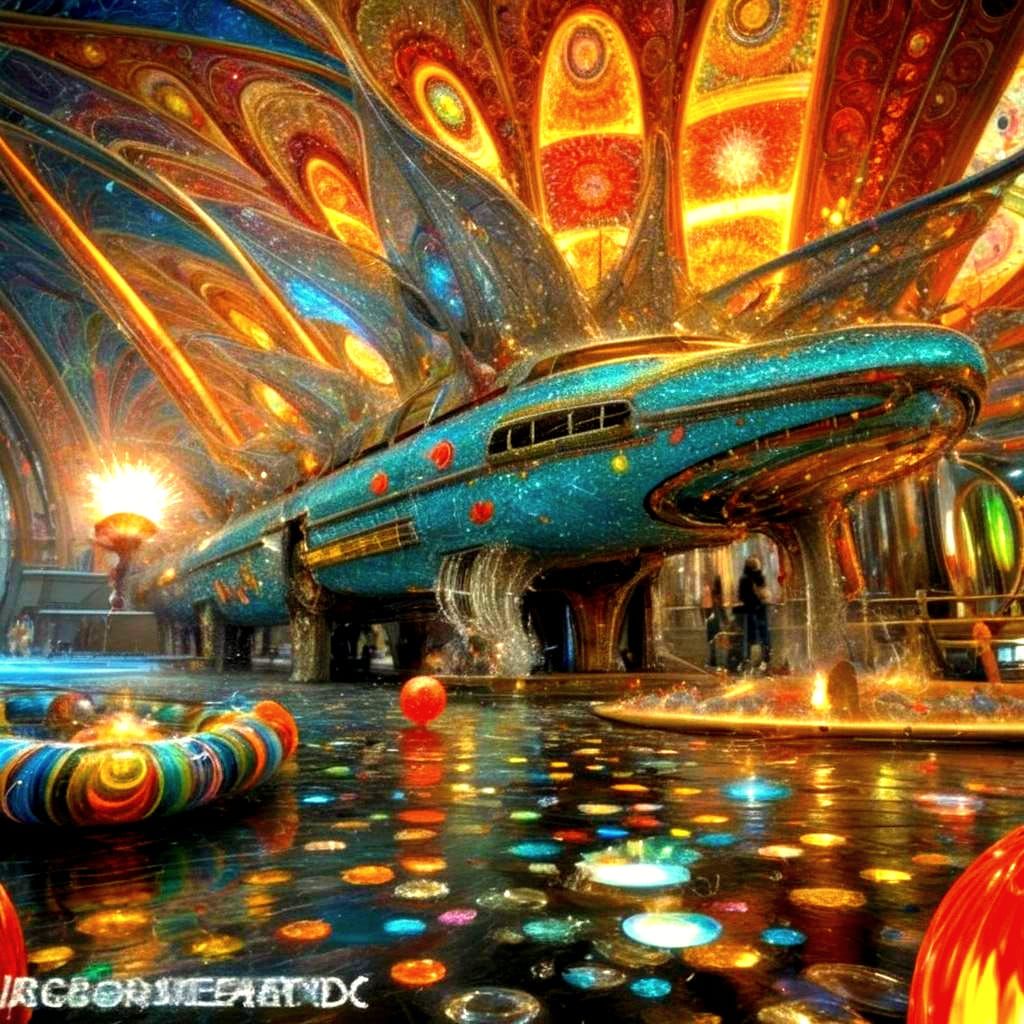 Prismatic Supernova Explosion in Dada Hyper-Realism