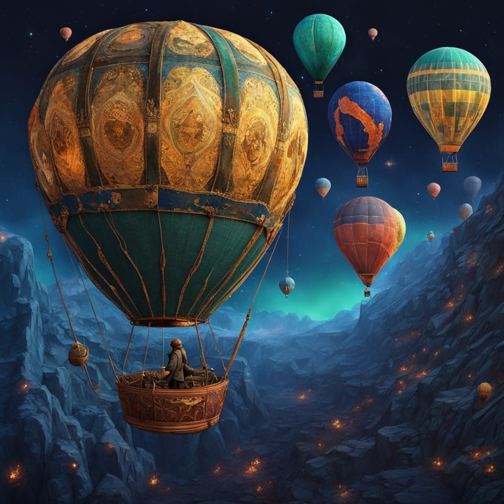 Celestial Cartographer Charts Galaxies in Dark Fantasy Style