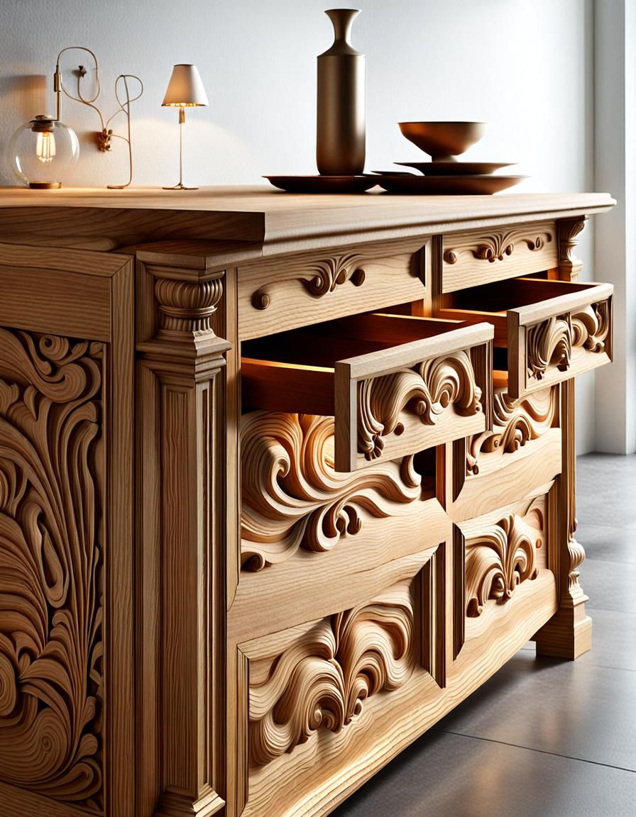 Carpenter Sculpting Surreal Furniture with Hyperrealistic Li...