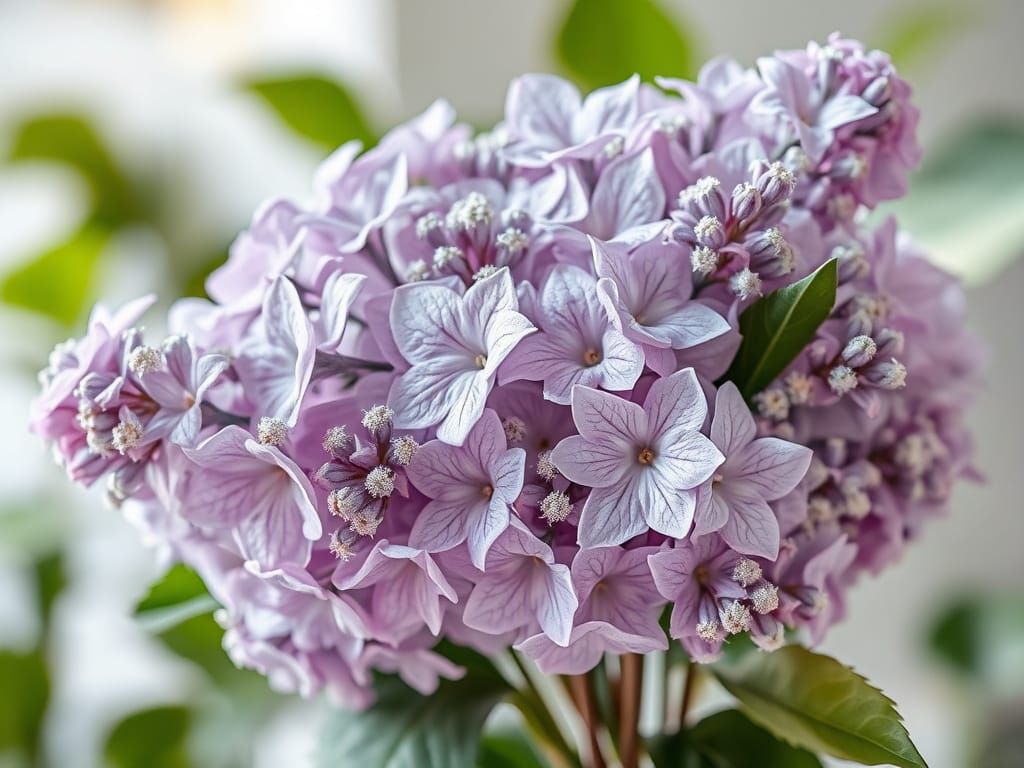 Silver Bouquet of Lilac in HDR