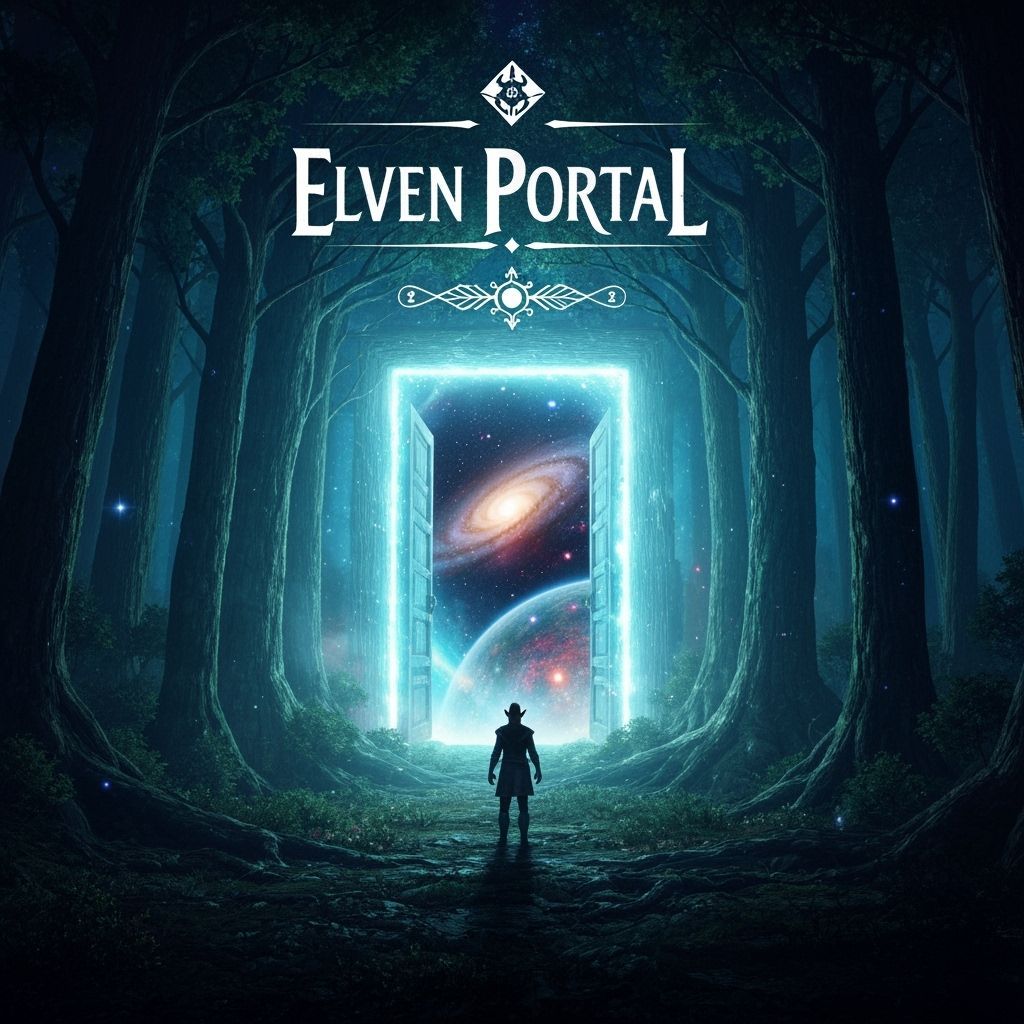 Elven Portal: A Fantasy Space Exploration Scene