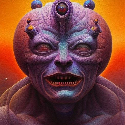 Celestial Muscular Figure in Hyperrealistic Digital Art