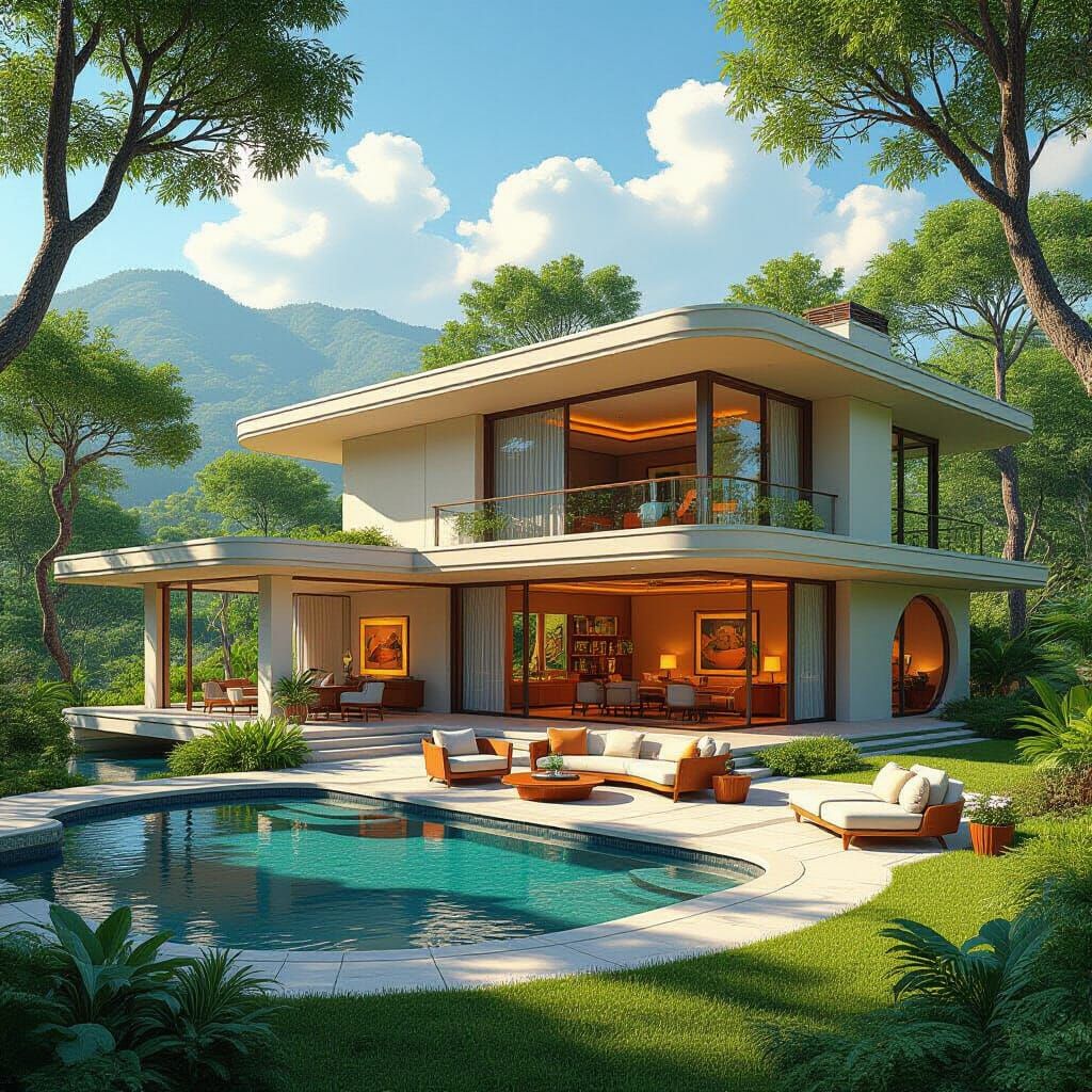 Luxurious Dream House in Futuristic Style
