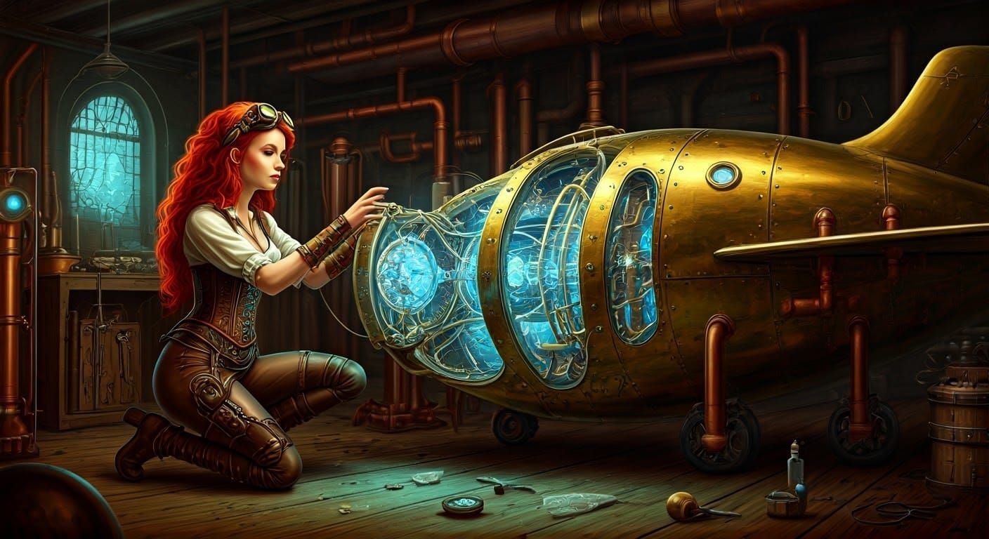 Inventor Installs Steampunk Warp Drive in Industrial Futuris...