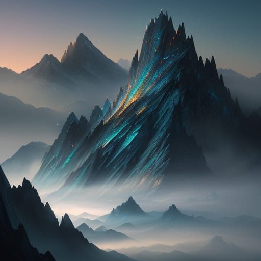 Giant Dragon Sleeps on Mountain Peak in Epic Fantasy Art
