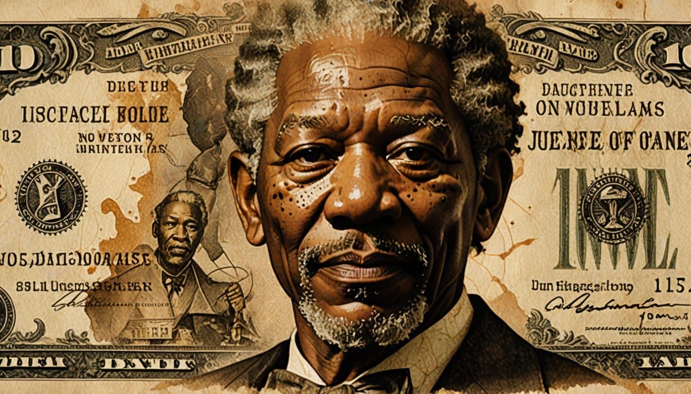 Morgan Freeman on Voodoo Thirteen Dollar Bill