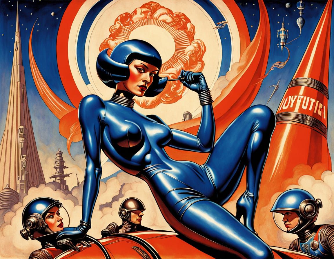Olympic for Mars: Vintage Sci-Fi Poster Art