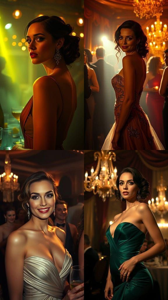 Sultry Woman in a Cinematic Film Still