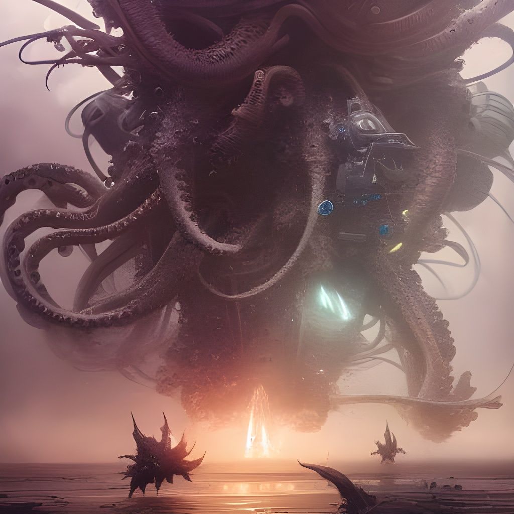 Epic Space Battle: Swarm vs. Tentacled Monster