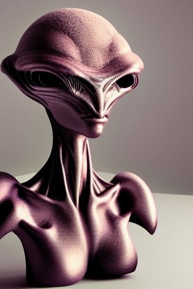 Ultra Realistic Portrait of an Alien Woman