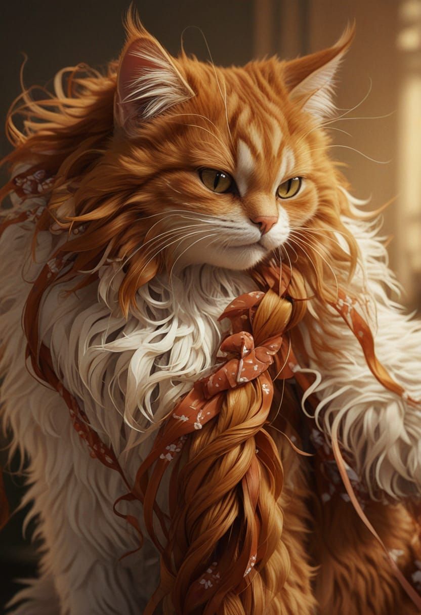 Anthropomorphic Furry Cat in Anime Digital Art