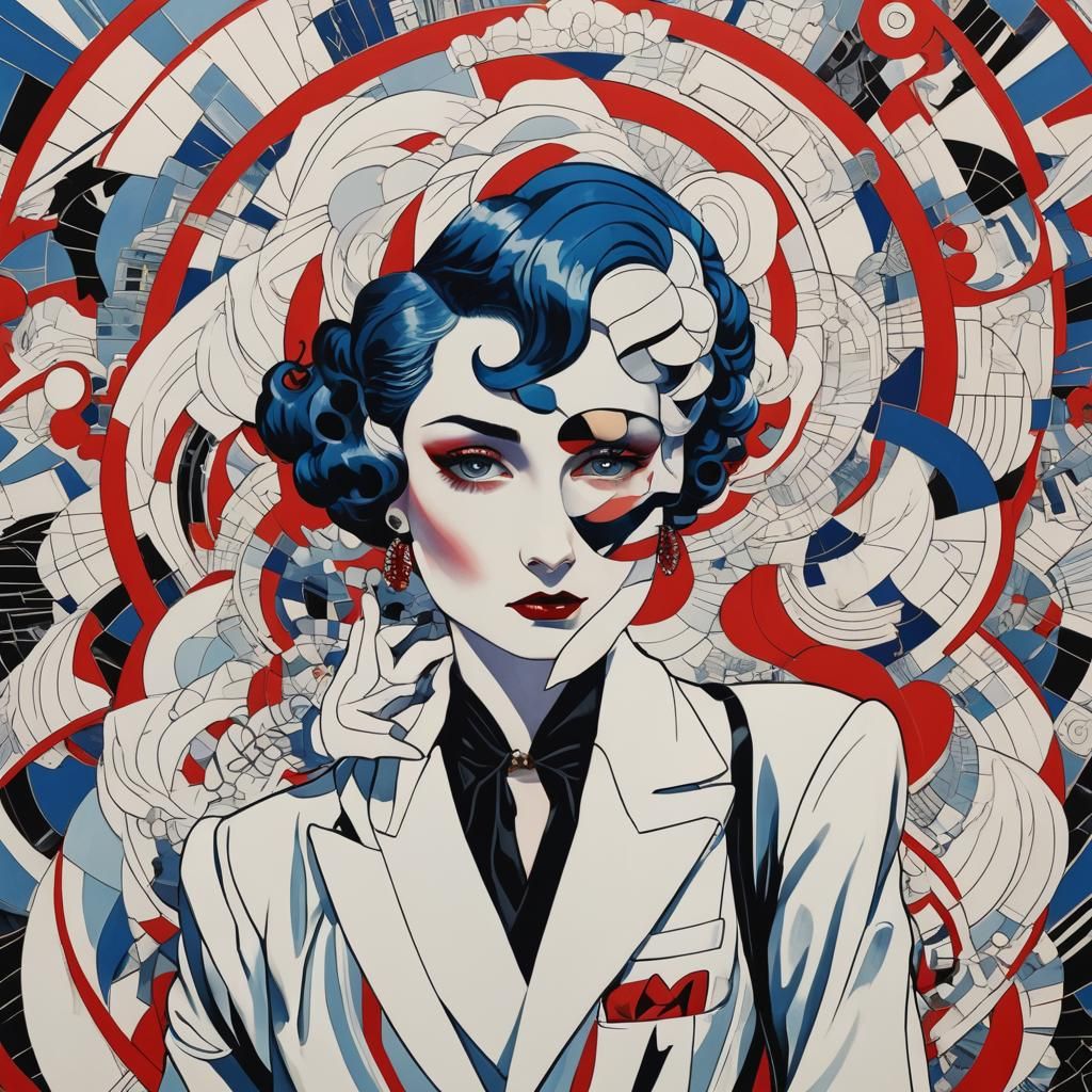 Stylish Women in 1920s Art Deco Style