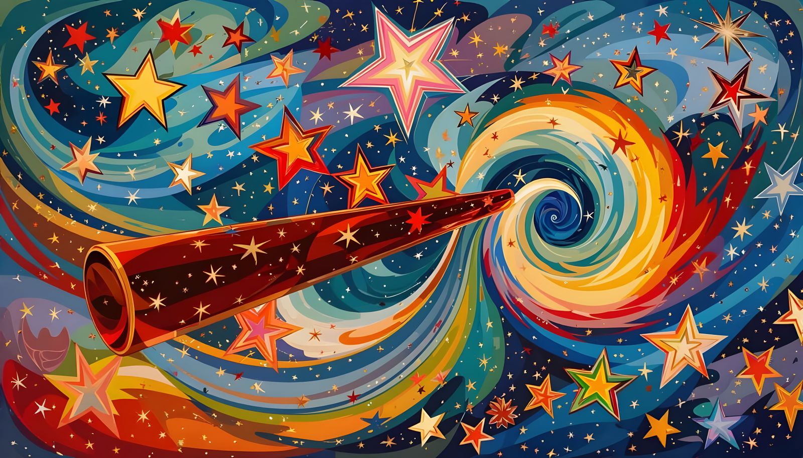 Cosmic Cylinder in a Surrealist Dreamscape