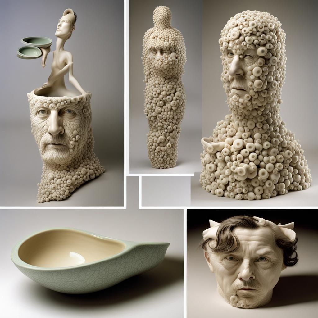 Whimsical Ceramic Masterpiece: Unconventional Art