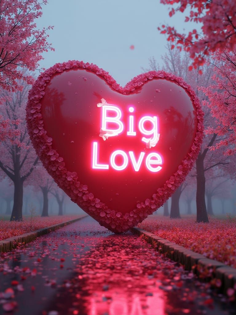 Vibrant Candy Heart Sculpture Radiates Big Love