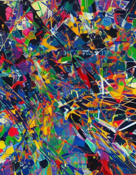 Abstract Portrait in the Style of Modern Illustrators